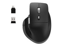 PORT Connect Professional ULTIMATE - Mus - ladbar - optisk - 6 knapper - trådløs - 2.4 GHz, Bluetooth - USB trådløs mottaker 910203