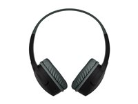 Belkin SoundForm Mini - Hodetelefoner med mikrofon - on-ear - Bluetooth - trådløs, kablet - 3,5 mm jakk - svart AUD002BTBKV3