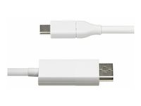 StarTech.com 6.6ft (2m) USB C to DisplayPort 1.2 Cable, Bidirectional - DisplayPort-kabel - 24 pin USB-C (hann) til DisplayPort (hann) - Displayport 1.2/Thunderbolt - 1.9 m - 4K 60Hz støtte, toretnings, aktiv - hvit CDP2DP2MBW