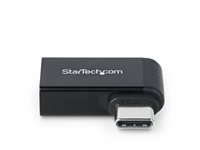 StarTech.com Right Angled USB-C to USB-A Adapter, USB 5Gbps, Compact USB-C Male to USB-A Female Adapter, Metal Housing, M/F - USB-adapter - 24 pin USB-C (hann) rettvinklet til USB (hunn) - USB 3.2 Gen 1 - 5 V - 3 A - passiv, up to 5 Gbps data transfer rate - svart USB31CAADGCPRA