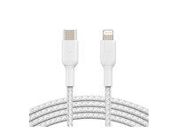 Belkin BoostCharge - Lightning-kabel - 24 pin USB-C hann til Lightning hann - 1 m - hvit - USB Power Delivery (18 W) CAA004BT1MWH
