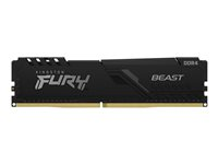 Kingston FURY Beast - DDR4 - sett - 128 GB: 4 x 32 GB - DIMM 288-pin - 3200 MHz / PC4-25600 - CL16 - 1.35 V - ikke-bufret - ikke-ECC - svart KF432C16BBK4/128