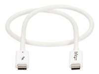 StarTech.com 1.6ft (50cm) Thunderbolt 3 Cable, 40Gbps, 100W PD, 4K/5K Video, Thunderbolt-Certified, Compatible w/ TB4/USB 3.2/DisplayPort - Thunderbolt-kabel - 24 pin USB-C (hann) til 24 pin USB-C (hann) - USB 3.1 Gen 2 / Thunderbolt 3 / DisplayPort 1.2 - 50 cm - 4K-støtte - hvit - for P/N: CDP2HDUACP, CDP2HDUACPW, PEXUSB321C, TB33A1C TBLT34MM50CW