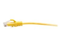 C2G 3ft (0.9m) Cat6a Snagless Unshielded (UTP) Slim Ethernet Network Patch Cable - Yellow - Koblingskabel - RJ-45 (hann) til RJ-45 (hann) - 90 cm - 4.8 mm - UTP - CAT 6a - uten hindringer, formstøpt - gul C2G30168