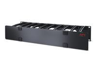APC Horizontal Cable Manager Single-Sided with Cover - Rackkabelstyringspanel med deksel - svart - 2U - TAA-samsvar - for P/N: SCL500RMI1U, SMX1500RM2UCNC, SMX2KR2UX145, SMX3KR2UNCX145, SMX750C, SMX750CUS AR8606