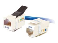 C2G Cat6 RJ45 UTP Toolless Keystone Jack - Modulinnlegg - CAT 6 - UTP - RJ-45 - hvit 84042