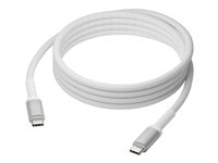 dbramante1928 re-charge it - USB-kabel - 24 pin USB-C (hann) til 24 pin USB-C (hann) - flettet kabel, up to 100W charging power - hvit CB20CCWH7237