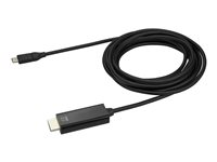 StarTech.com 10ft (3m) USB C to HDMI Cable, 4K 60Hz USB Type C to HDMI 2.0 Video Adapter Cable, Thunderbolt 3 Compatible, Laptop to HDMI Monitor/Display, DP 1.2 Alt Mode HBR2 Cable, Black - 4K USB-C Video Cable (CDP2HD3MBNL) - Adapterkabel - USB-C hann til HDMI hann - 3 m - svart - støtte for 4K 60 Hz (3840 x 2160) - for P/N: TB4CDOCK CDP2HD3MBNL