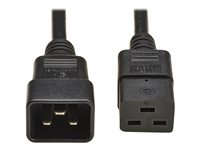 Eaton Tripp Lite Series - Strømforlengelseskabel - IEC 60320 C19 til IEC 60320 C20 - AC 250 V - 16 A - 2 m - svart - Europa - for P/N: PLC19BK, PLC19BL, PLC19RD P036-02M-EU