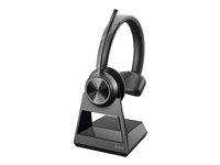 Poly Savi 7310 - Savi 7300 series - hodesett - on-ear - DECT - trådløs - USB-A via DECT adapter - svart - UC-sertifisert 8L561AA#ABB