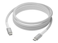 dbramante1928 re-charge - USB-kabel - 24 pin USB-C (hann) til 24 pin USB-C (hann) - USB 2.0 - 2.5 m - flettet kabel, 100 % resirkulert plast, USB Power Delivery (100 W) CB25CCGR7120