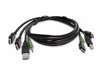 StarTech.com - Adapterkabel - TAA-samsvar - HDMI, USB-type A, 3,5 mm telefonjakk hann til HDMI, USB Type B, 3,5 mm telefonjakk hann - 3 m SK2HDMMKVM10-TAA