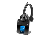 Poly Savi 7410 OFFICE - Savi 7400 series - hodesett - on-ear - DECT / Bluetooth - trådløs - svart - Certified for Microsoft Teams 8L593AA#ABB