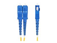 StarTech.com 10m (30ft) LC to SC (UPC) OS2 Single Mode Duplex Fiber Optic Cable, 9/125µm, Laser Optimized, 10G, Bend Insensitive, Low Insertion Loss - LSZH Fiber Patch Cord (SMLCSC-OS2-10M) - Koblingskabel - LC/UPC-enkeltmodus (hann) til SC/UPC-enkeltmodus (hann) - 10 m - 10 m - 2 mm - fiberoptisk - dupleks - 9 / 125 micron - OS1/OS2 - halogenfri, passiv - gul SMLCSC-OS2-10M