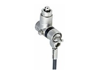 StarTech.com 3-in-1 Laptop Lock Compatible w/Noble Wedge/Nano/K-Slot - Sikkerhetskabellås - svart og sølv - 2 m - TAA-samsvar UNIVKMKO-LAPTOP-LOCK