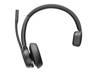 Poly Voyager 4310 - Hodesett - on-ear - Bluetooth - trådløs, kablet - USB-A - svart - Certified for Microsoft Teams 77Y93AA