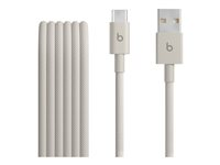 Beats - USB-kabel - USB (hann) til 24 pin USB-C (hann) - USB 2.0 - 1.5 m - flettet kabel, reinforced design, USB Fast Charge (15W) - surge stone MDGJ4ZM/A
