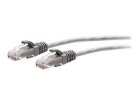 C2G 20ft (6.1m) Cat6a Snagless Unshielded (UTP) Slim Ethernet Network Patch Cable - Gray - Koblingskabel - RJ-45 (hann) til RJ-45 (hann) - 6.1 m - 4.8 mm - UTP - CAT 6a - uten hindringer, formstøpt - grå C2G30123