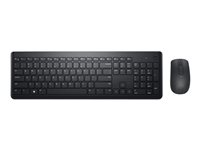 Dell Keyboard and Mouse KM3322W - Tastatur- og mussett - trådløs - 2.4 GHz - QWERTY - Pan Nordic - svart - med 3 years NBD Advance Exchange KM3322W-R-NOR