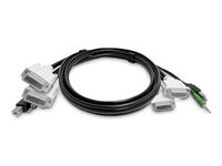 StarTech.com - Adapterkabel - TAA-samsvar - USB-type B, DisplayPort, DVI-D, 3,5 mm telefonjakk til USB, HDMI, DisplayPort, 3,5 mm telefonjakk - 1.8 m - passiv SKDVI2HDDP06MMKVM06T