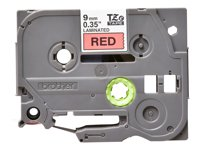 Brother TZe-421 - Standardklebemiddel - svart på rødt - Rull (0,9 cm x 8 m) 1 kassett(er) laminert teip - for Brother PT-D210, D600, H110; P-Touch PT-1005, 1880, E310, E800; P-Touch Cube Plus PT-P710 TZE421