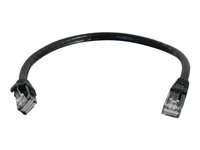C2G Cat6 Booted Unshielded (UTP) Network Patch Cable - Koblingskabel - RJ-45 (hann) til RJ-45 (hann) - 30 cm - UTP - CAT 6 - formstøpt, uten hindringer, flertrådet - svart 83404