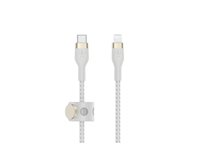 Belkin BoostCharge - Lightning-kabel - 24 pin USB-C hann til Lightning hann - 3 m - hvit CAA011BT3MWH