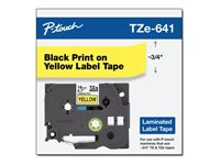 Brother TZe-641 - Standardklebemiddel - svart på gult - Rull (1,8 cm x 8 m) 1 kassett(er) laminert teip - for Brother PT-D600; P-Touch PT-1880, D450, E310, E550, E800, P900; P-Touch Cube Plus PT-P710 TZE641