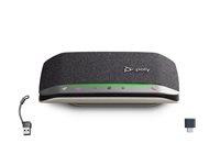Poly Sync 20+M - Smart høyttalertelefon - Bluetooth - kablet, trådløs - USB-A, USB-C - svart - Certified for Microsoft Teams B95VLAA#AC3