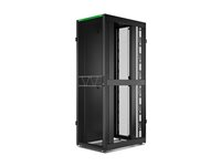 APC NetShelter SX Gen 2 - Rack skap - 2258H x 750W x 1070D mm, med sider - står på gulv - svart - 48U - 19" - TAA-samsvar - for P/N: SRTL2K2RM1UWC, SRTL3KRM1UIC AR3157B2