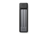 Seagate STMX1000400 - SSD - 1 TB - ultra-compact - ekstern (bærbar) - USB 3.2 Gen 2 (USB-C kontakt) - mørk grå - med Seagate Rescue Data Recovery STMX1000400