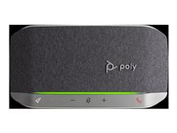 Poly Sync 20+ - Smart høyttalertelefon - Bluetooth - kablet, trådløs - USB-A - sølv, svart - Certified for Microsoft Teams, Zoom Certified 772C6AA