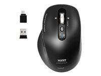 PORT Connect Professional BUSINESS - Mus - ladbar - optisk - 6 knapper - trådløs - 2.4 GHz, Bluetooth - USB trådløs mottaker 910202