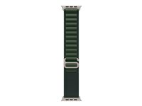 Apple - Sløyfe for smart armbåndsur - 49 mm, naturlig titanfinish - Liten størrelse - mørk grønn MXMU3ZM/A