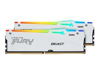 Kingston FURY Beast - DDR5 - sett - 32 GB: 2 x 16 GB - DIMM 288-pin - 2600 MHz / PC5-41600 - CL36 - 1.25 V - on-die ECC KF552C36BWEAK2-32